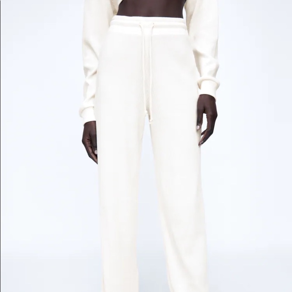 Zara Cream Wide Leg Pants